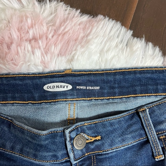 Old Navy Power Straight Distressed Jeans Women's Size 14 Long - Picture 3 of 3